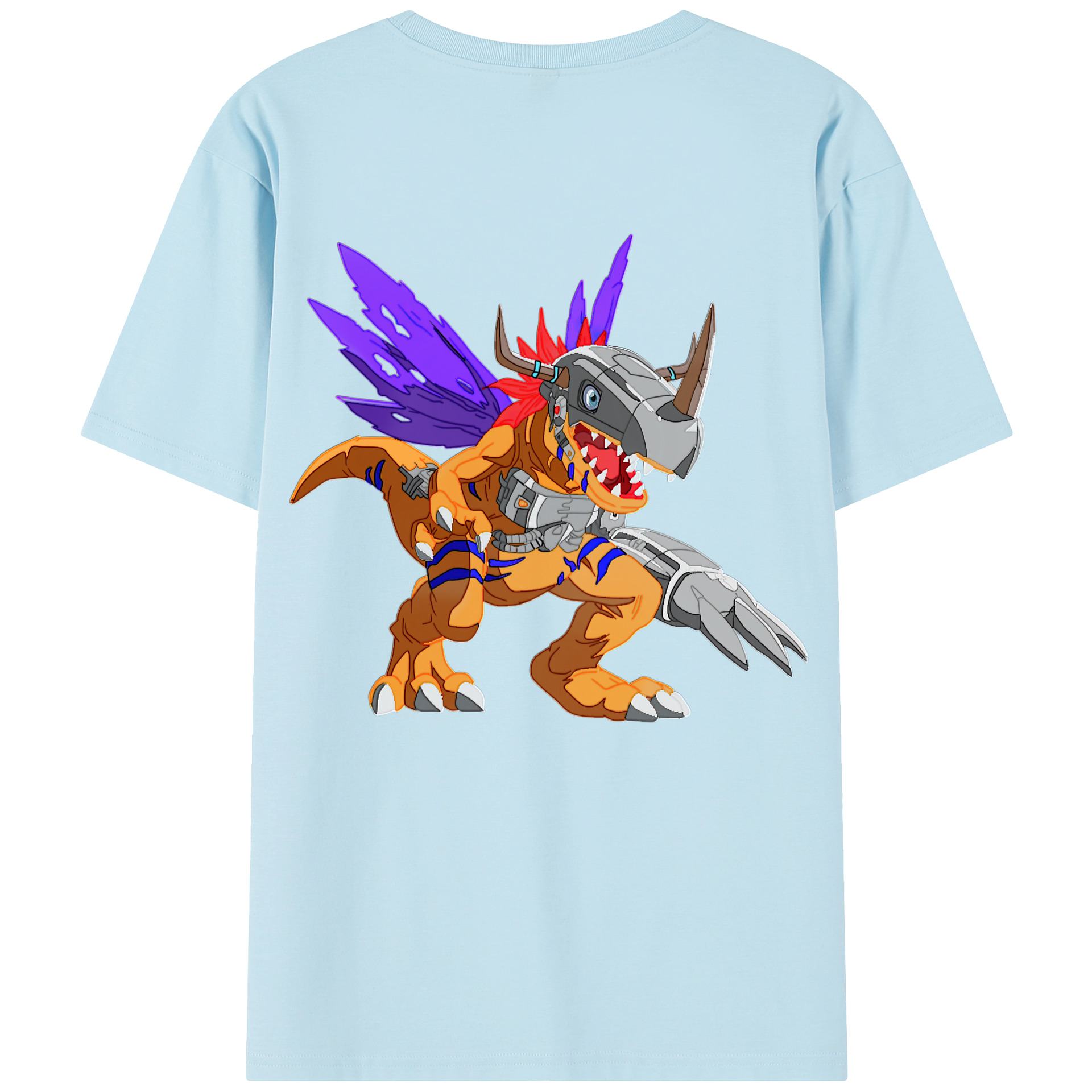 （画像用） Digimon デジタルモンスター/デジモン 綿100％半袖Tシャツ（背面プリント）